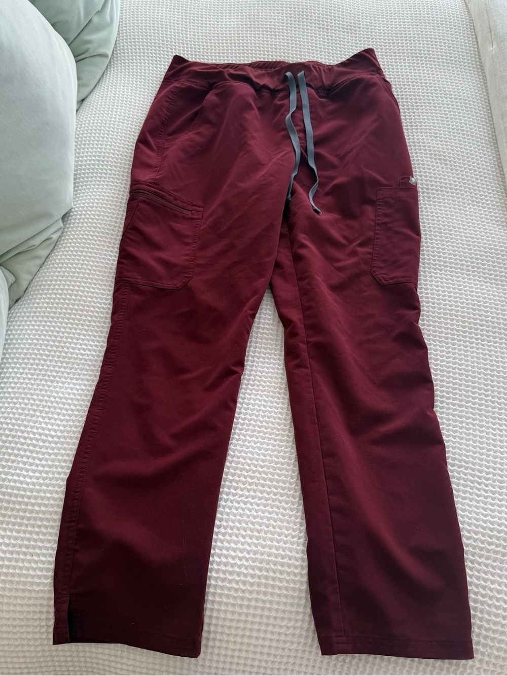 FIGS Yola Scrub Pants Burgundy